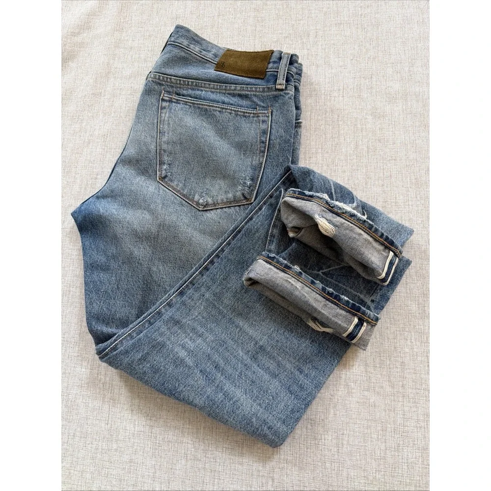 Todd Snyder Selvedge Jeans 34X32 Japanese Denim Button Fly Wash Distressed
